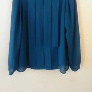 Condor womens Long sleeve DarkTeal Blue Blouse